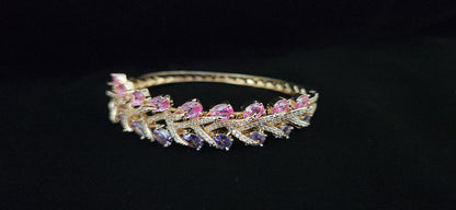 Charming Handcrafted Rose Gold Leaf Jewelry Bracelet