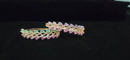 Charming Handcrafted Rose Gold Leaf Jewelry Bracelet