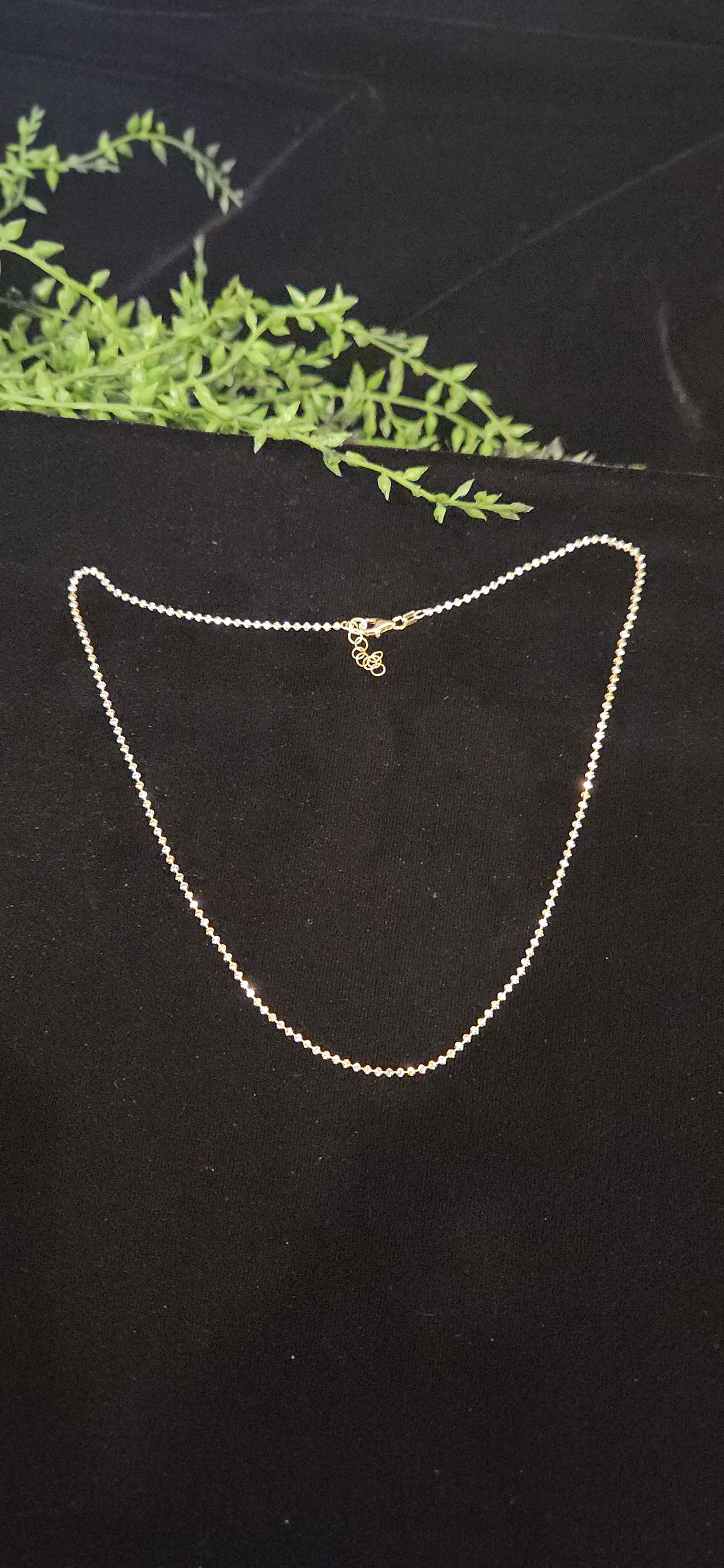 92.5 Silver Elegant Minimalist Ball Chain