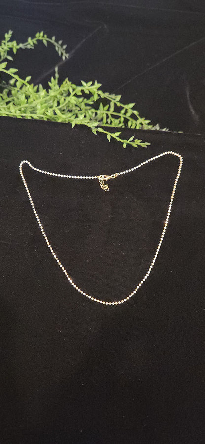 92.5 Silver Elegant Minimalist Ball Chain