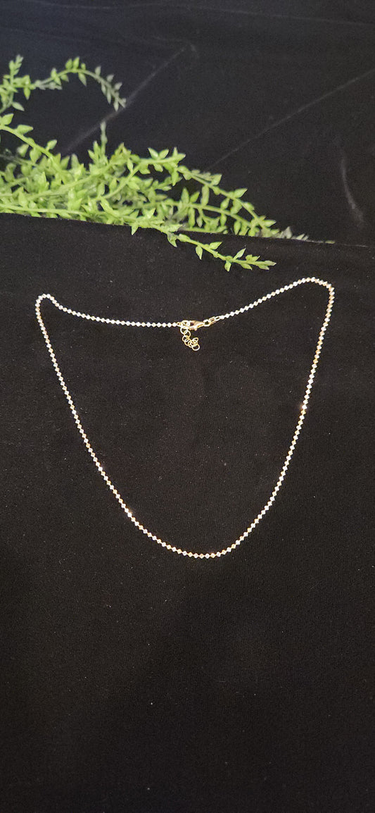 92.5 Silver Elegant Minimalist Ball Chain