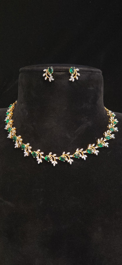 Elegant CZ Necklace Set