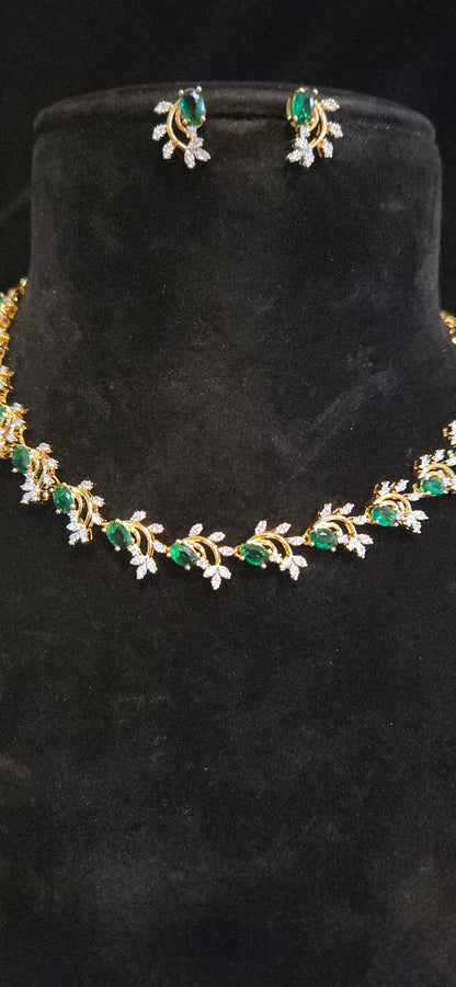 Elegant CZ Necklace Set