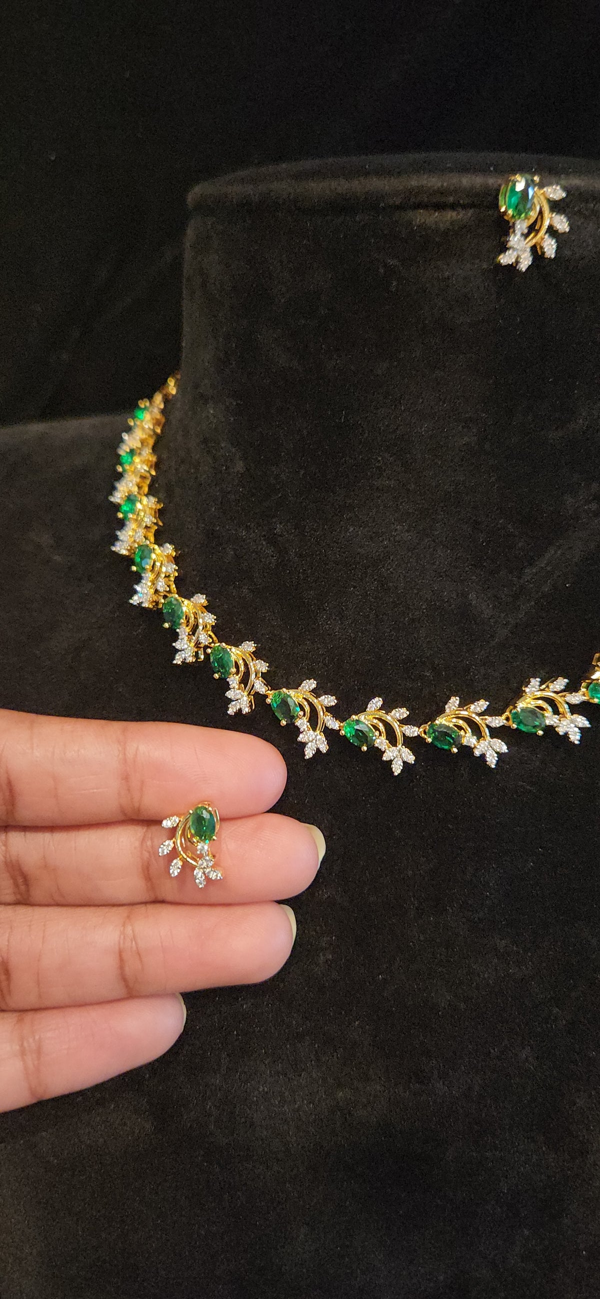 Elegant CZ Necklace Set