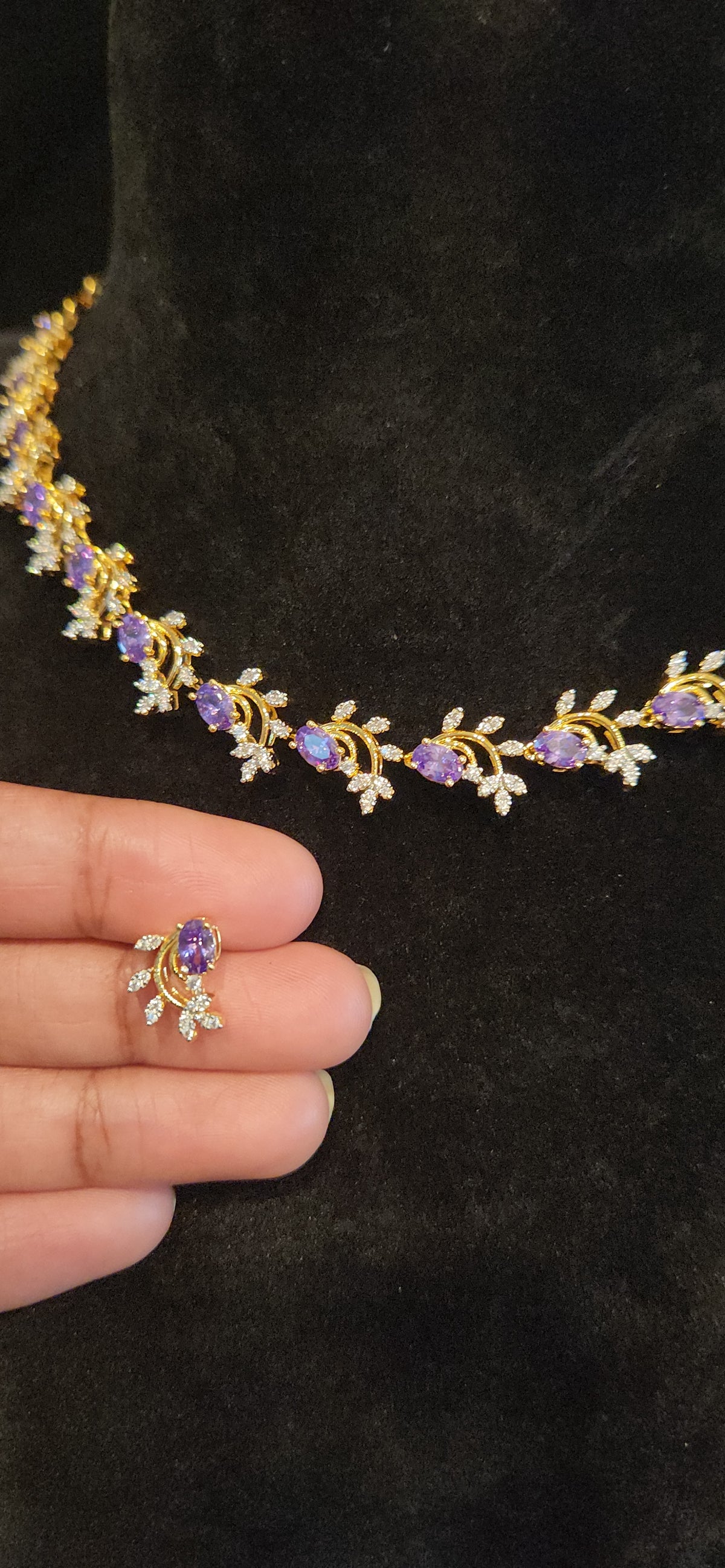 Elegant CZ Necklace Set
