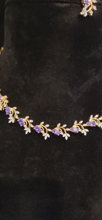 Elegant CZ Necklace Set