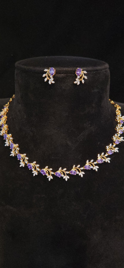 Elegant CZ Necklace Set