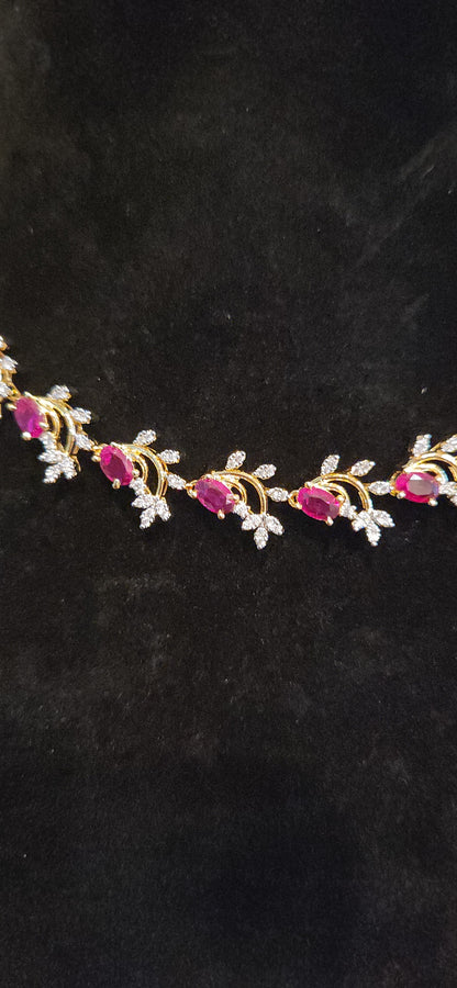 Elegant CZ Necklace Set