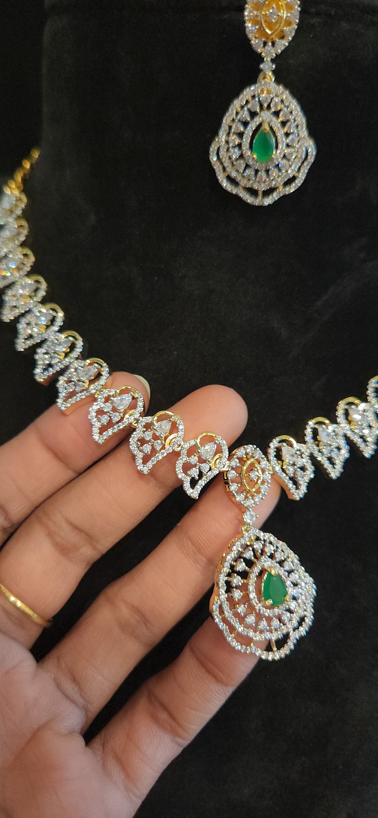 Pretty CZ  Necklace Set