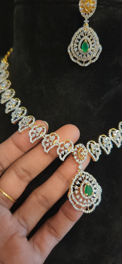 Pretty CZ  Necklace Set