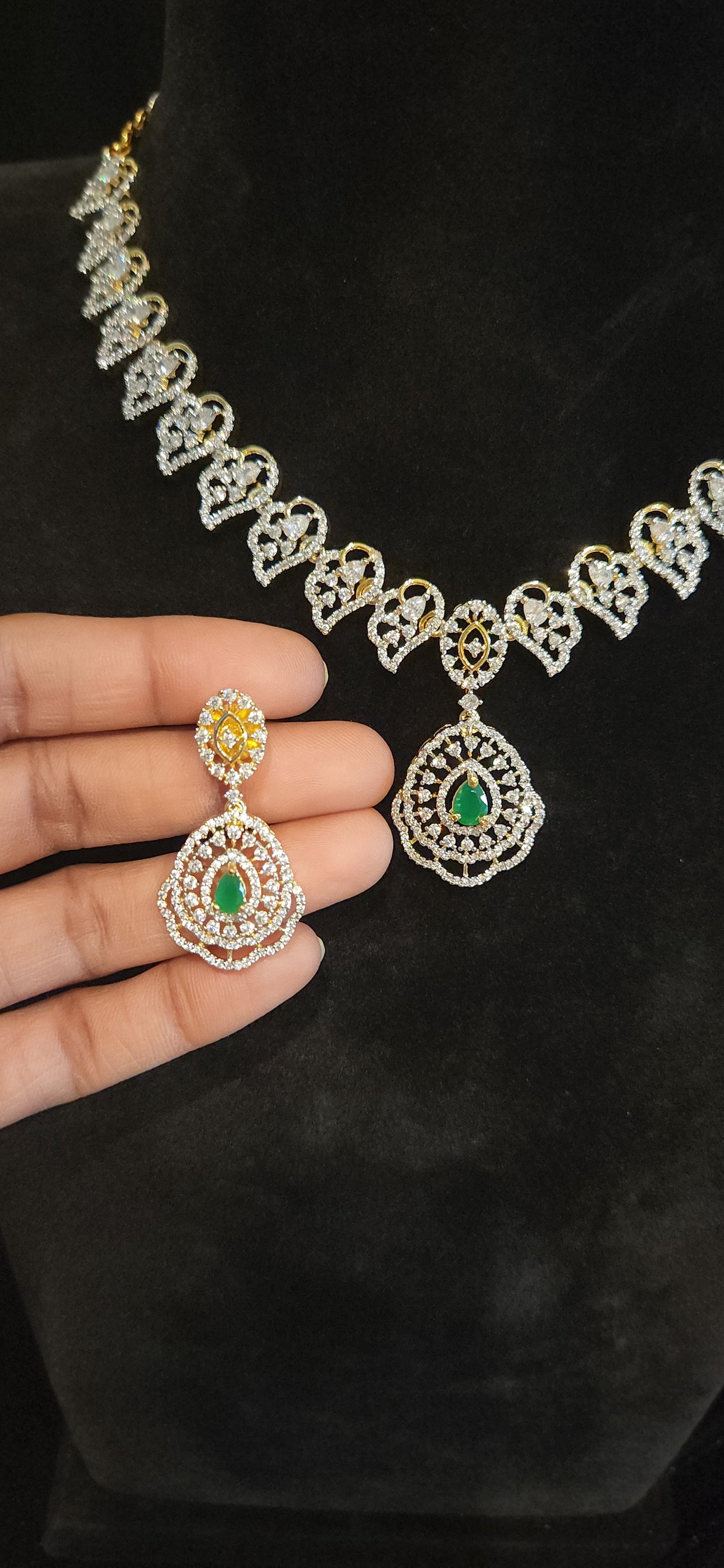 Pretty CZ  Necklace Set