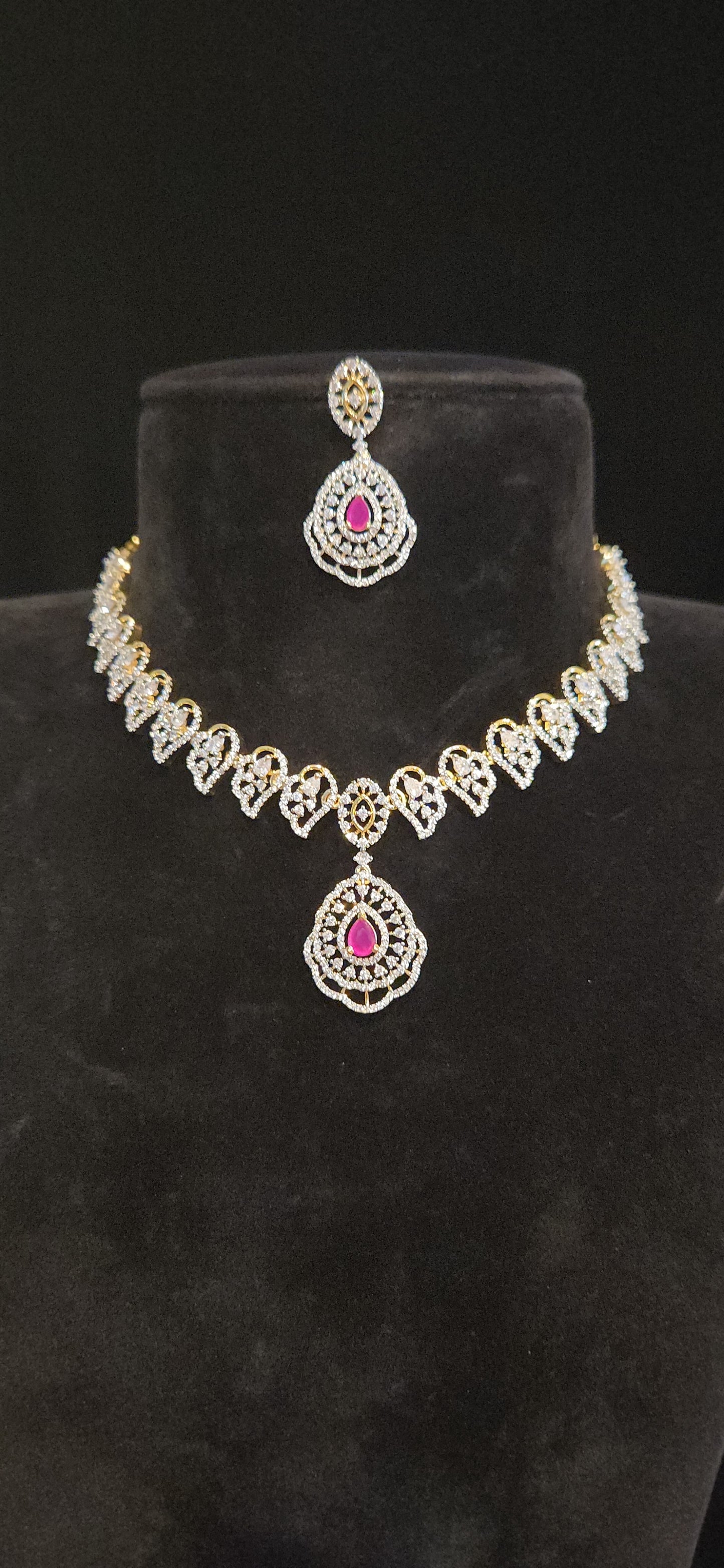 Pretty CZ  Necklace Set