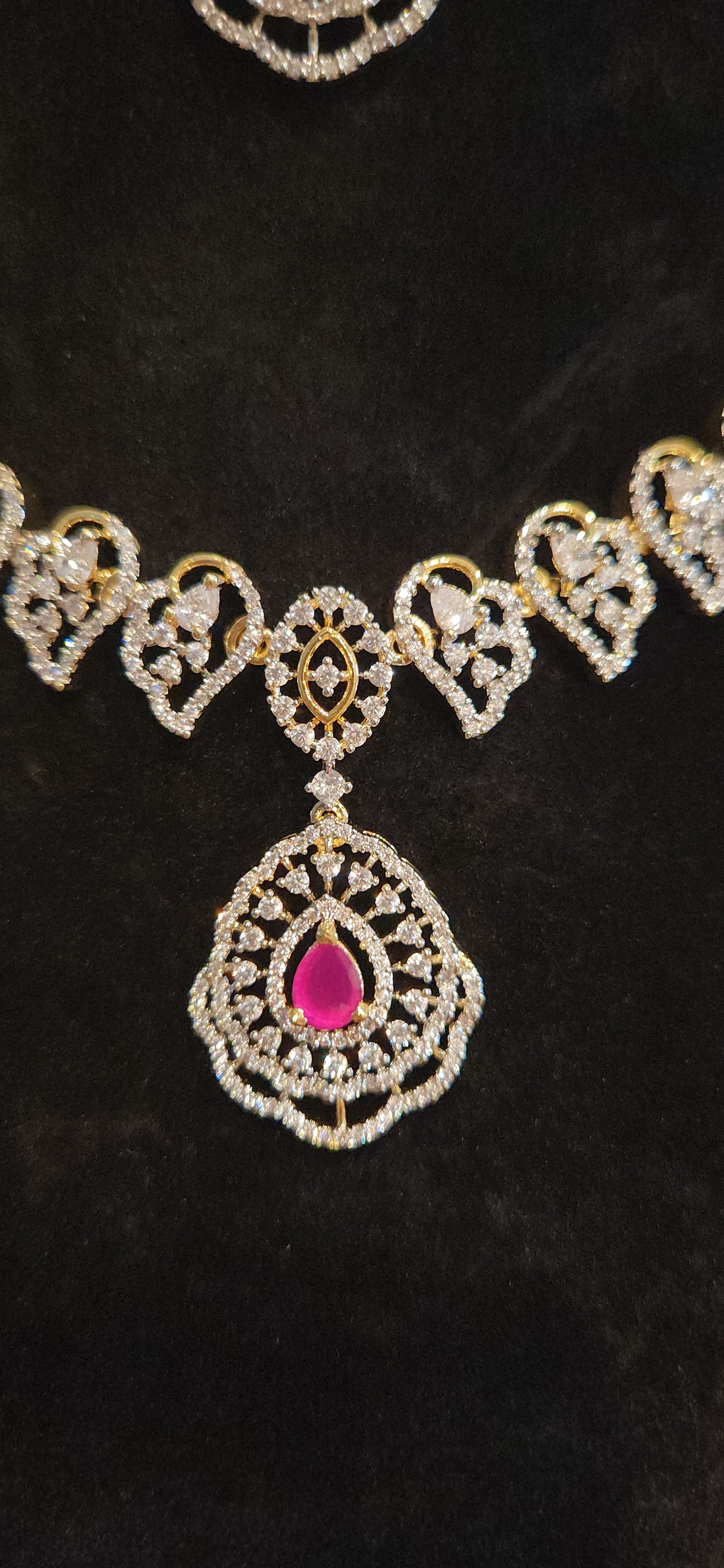 Pretty CZ  Necklace Set