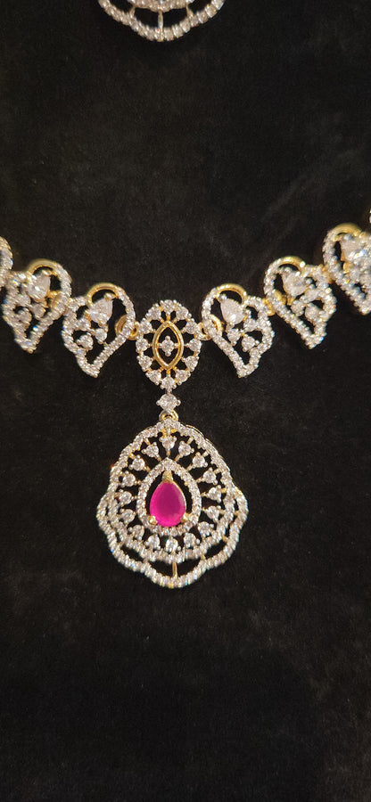 Pretty CZ  Necklace Set