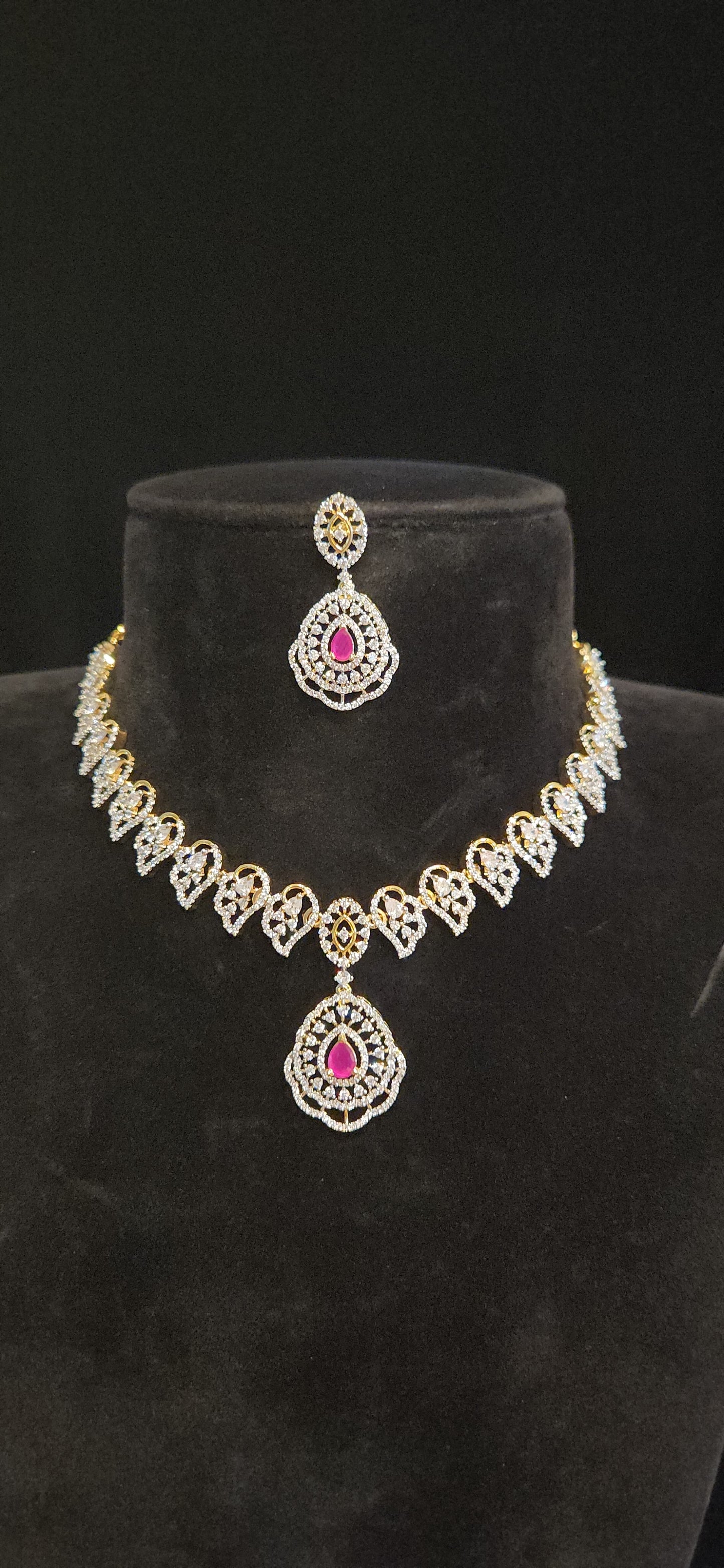 Pretty CZ  Necklace Set