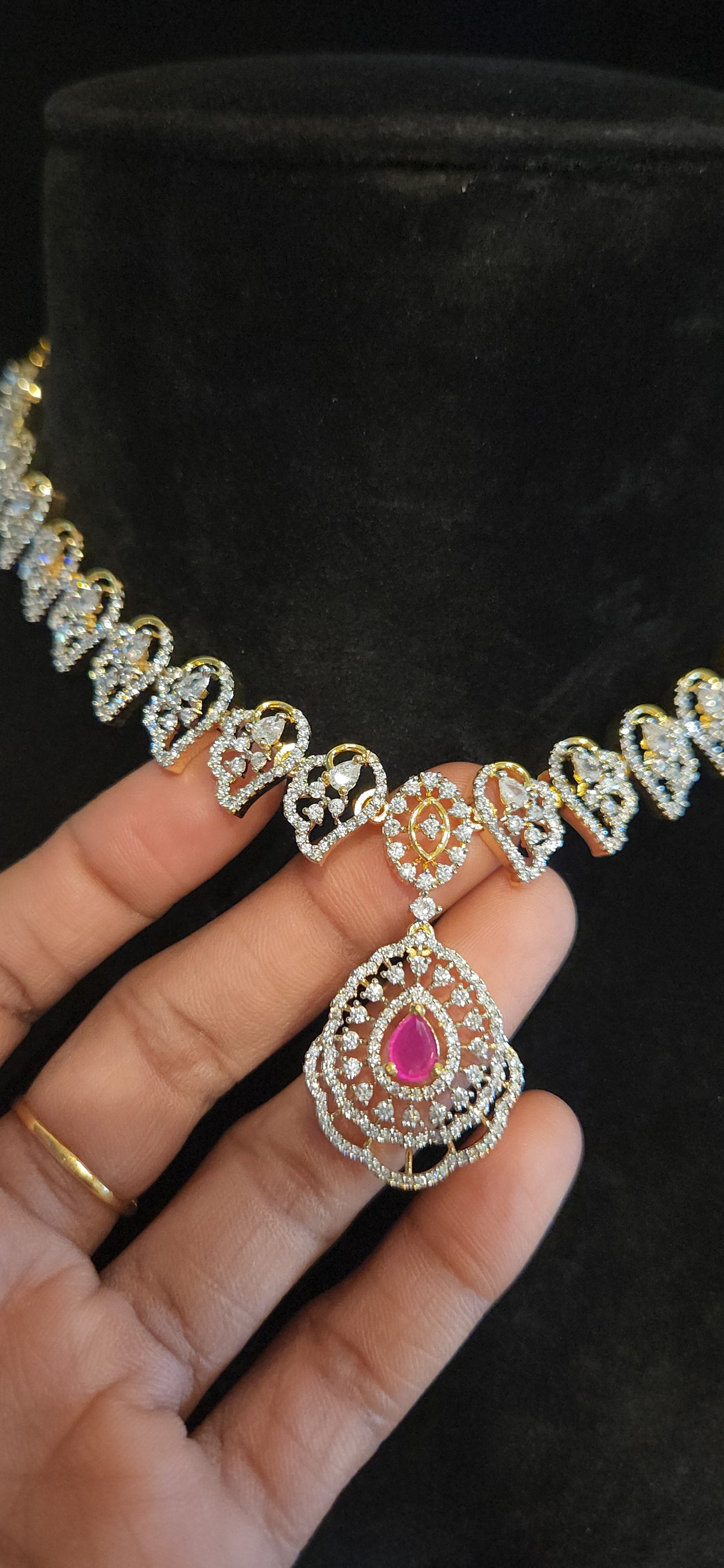 Pretty CZ  Necklace Set