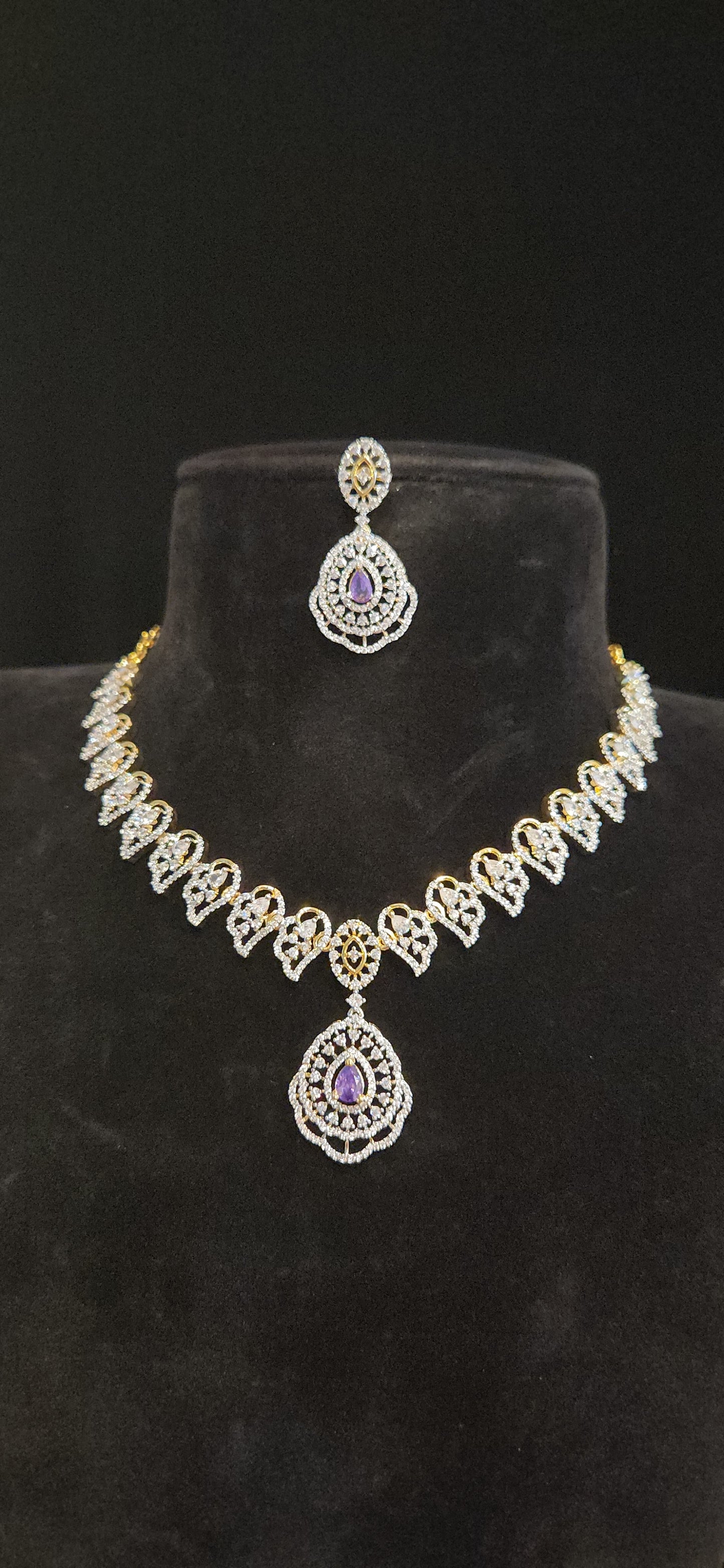 Pretty CZ  Necklace Set