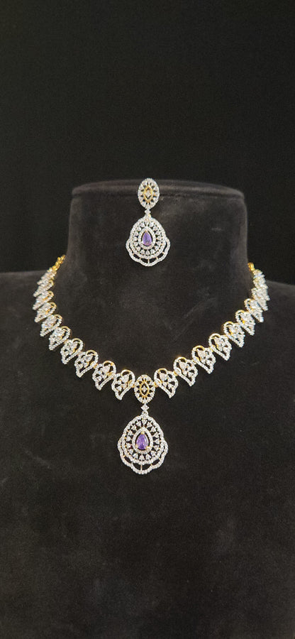 Pretty CZ  Necklace Set