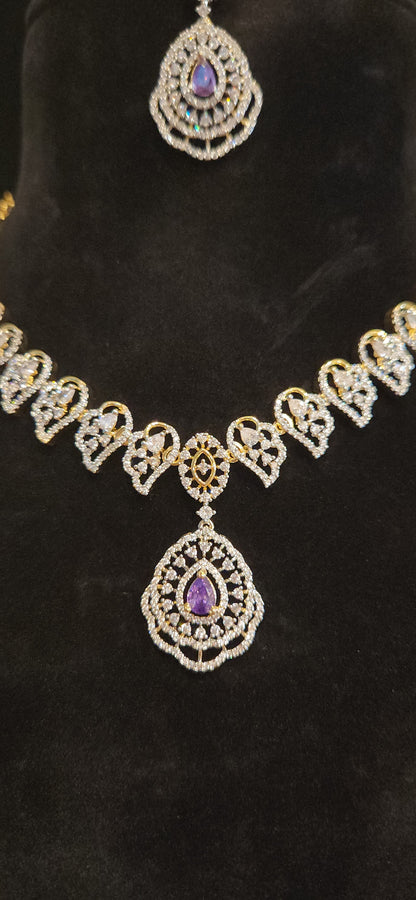 Pretty CZ  Necklace Set