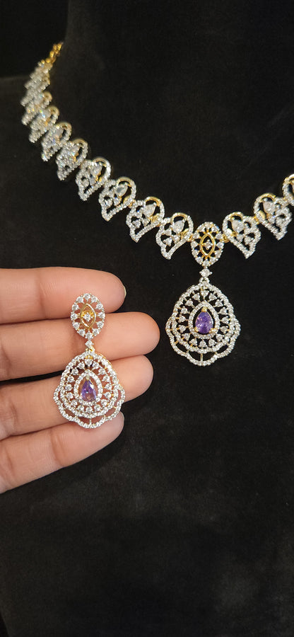 Pretty CZ  Necklace Set