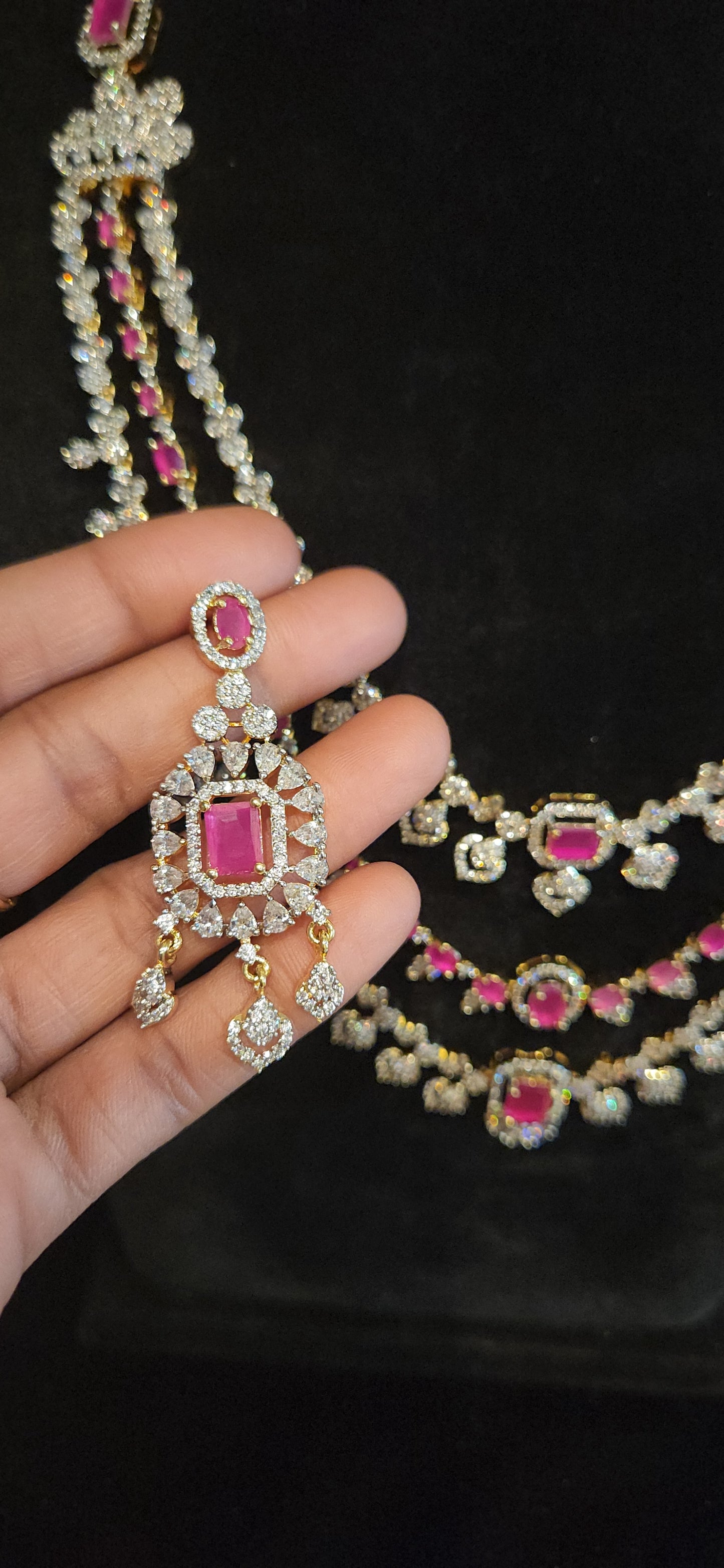 Luxury CZ Long Haram Set