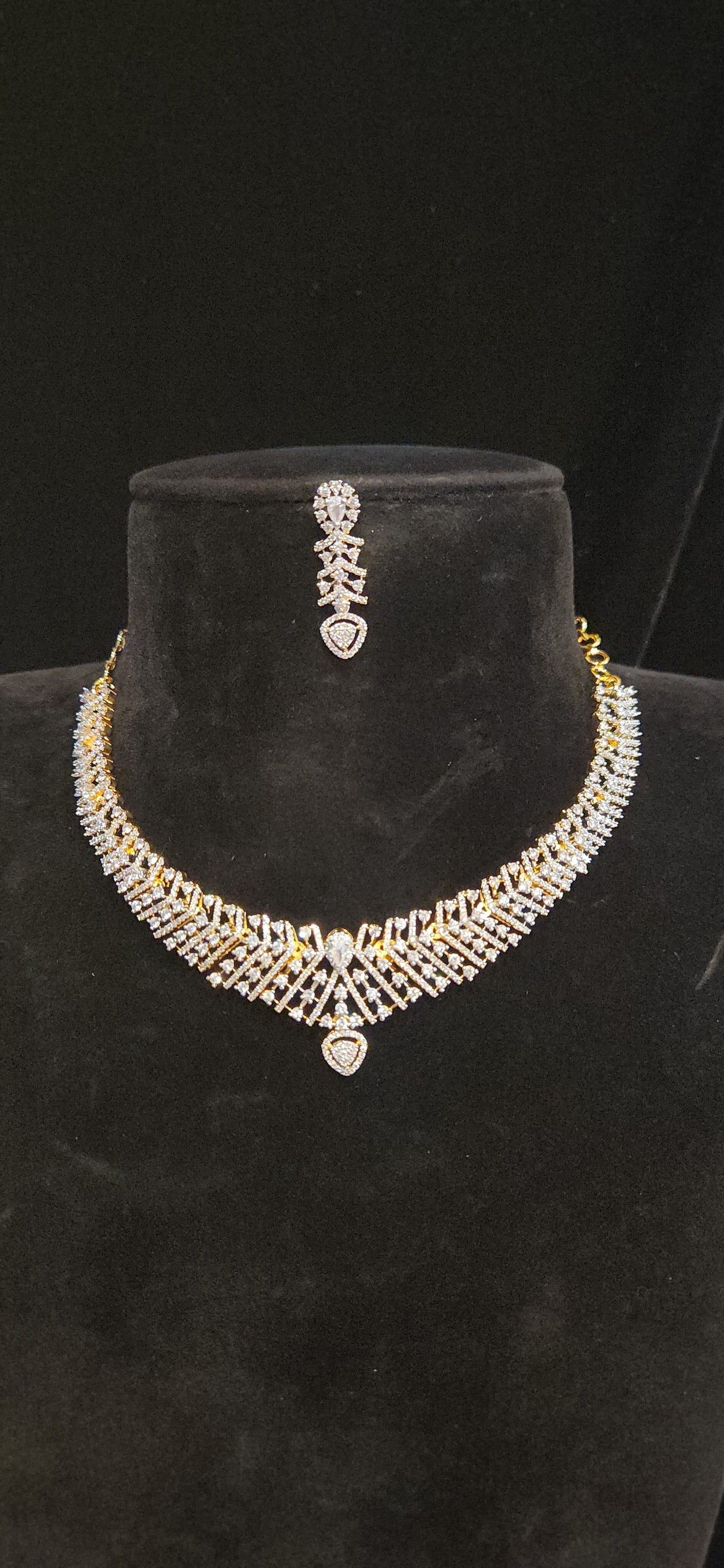 Elegant CZ Necklace Set