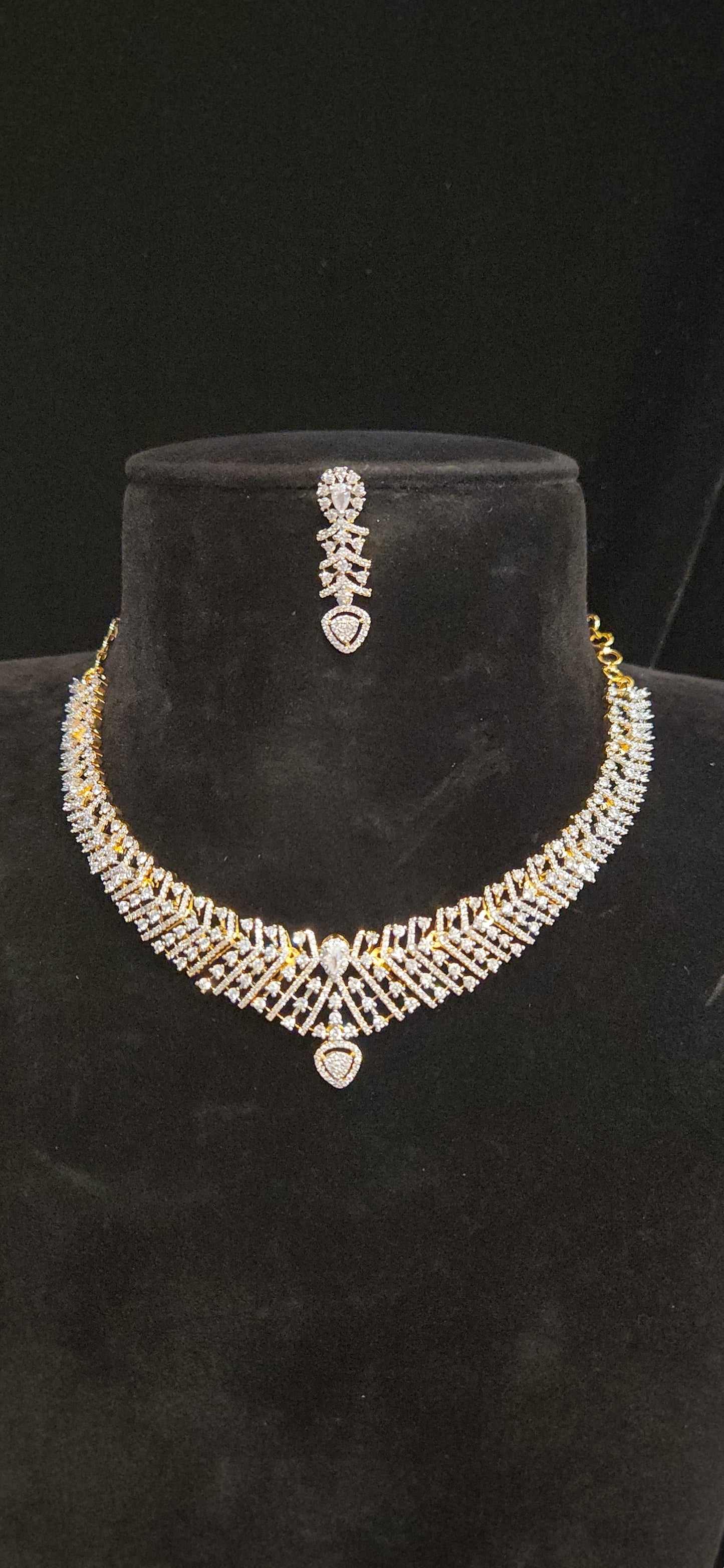 CZ Cocktail Sparkle Necklace Set
