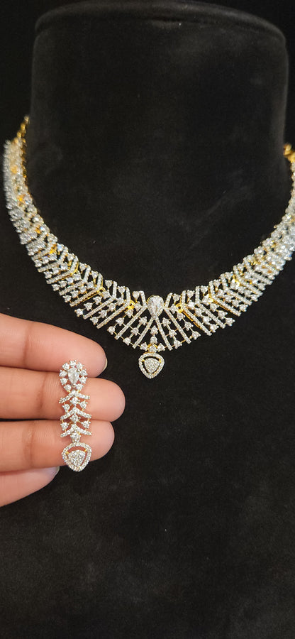 Elegant CZ Necklace Set