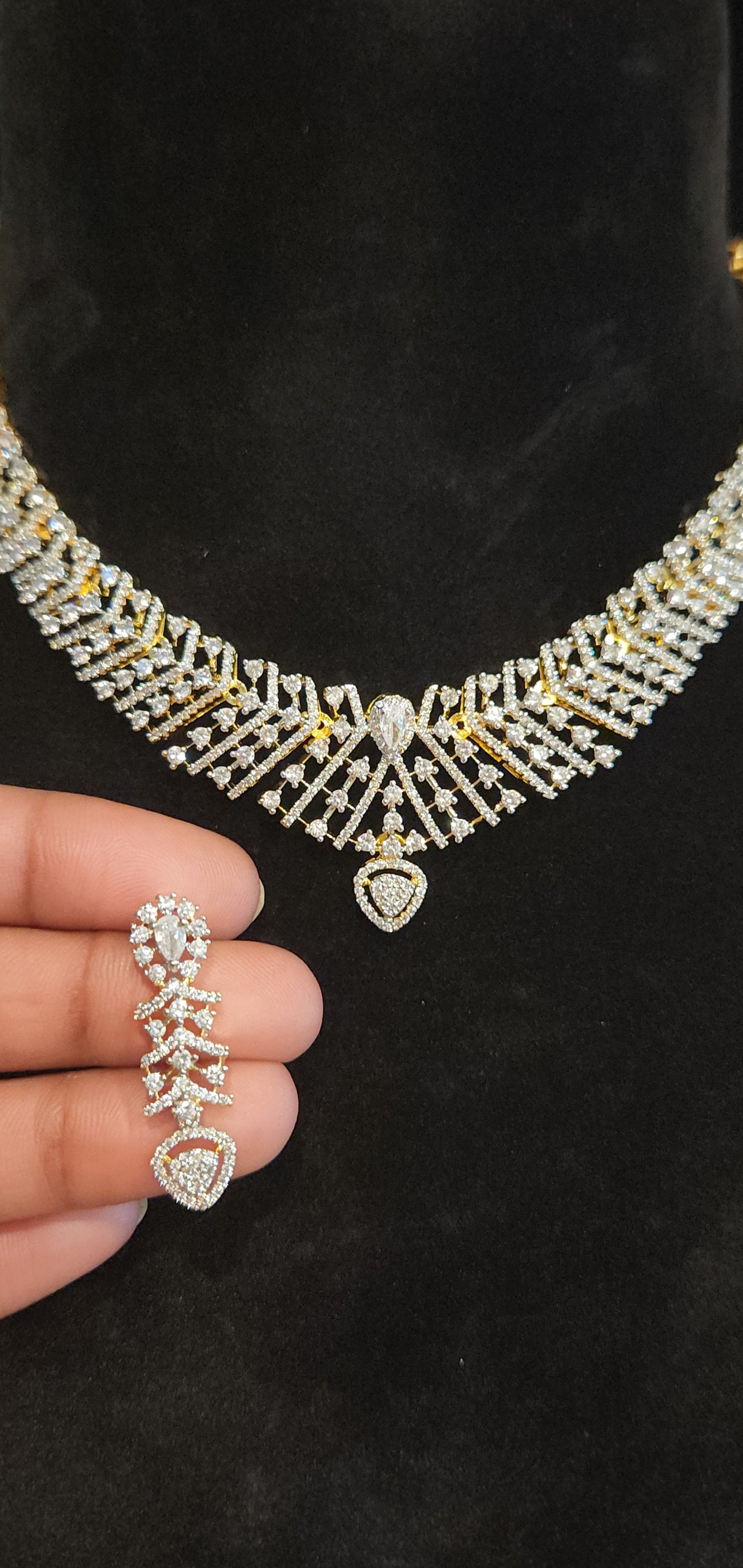 CZ Cocktail Sparkle Necklace Set