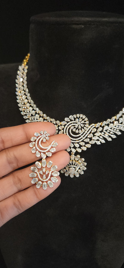 Elegant CZ Necklace Set