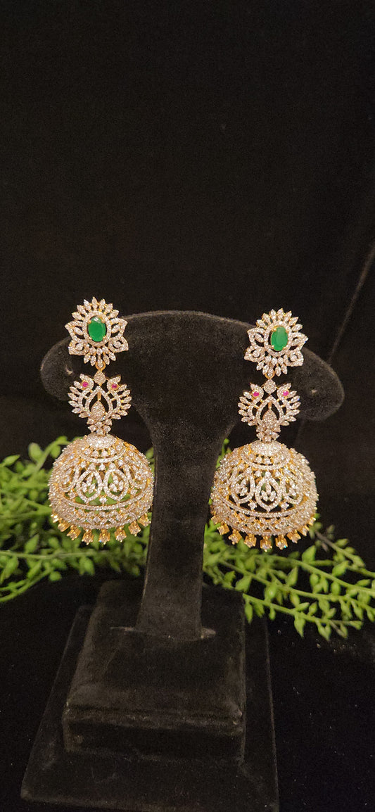 Luxury Stone CZ Bridal Jhumka