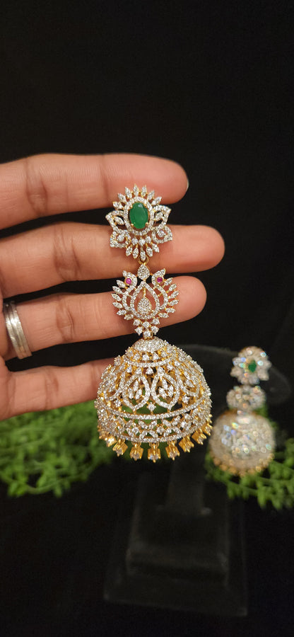 Luxury Stone CZ Bridal Jhumka