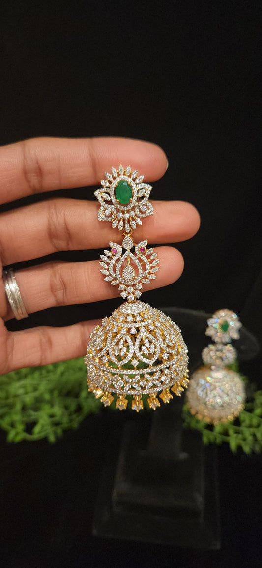Luxury Stone CZ Bridal Jhumka