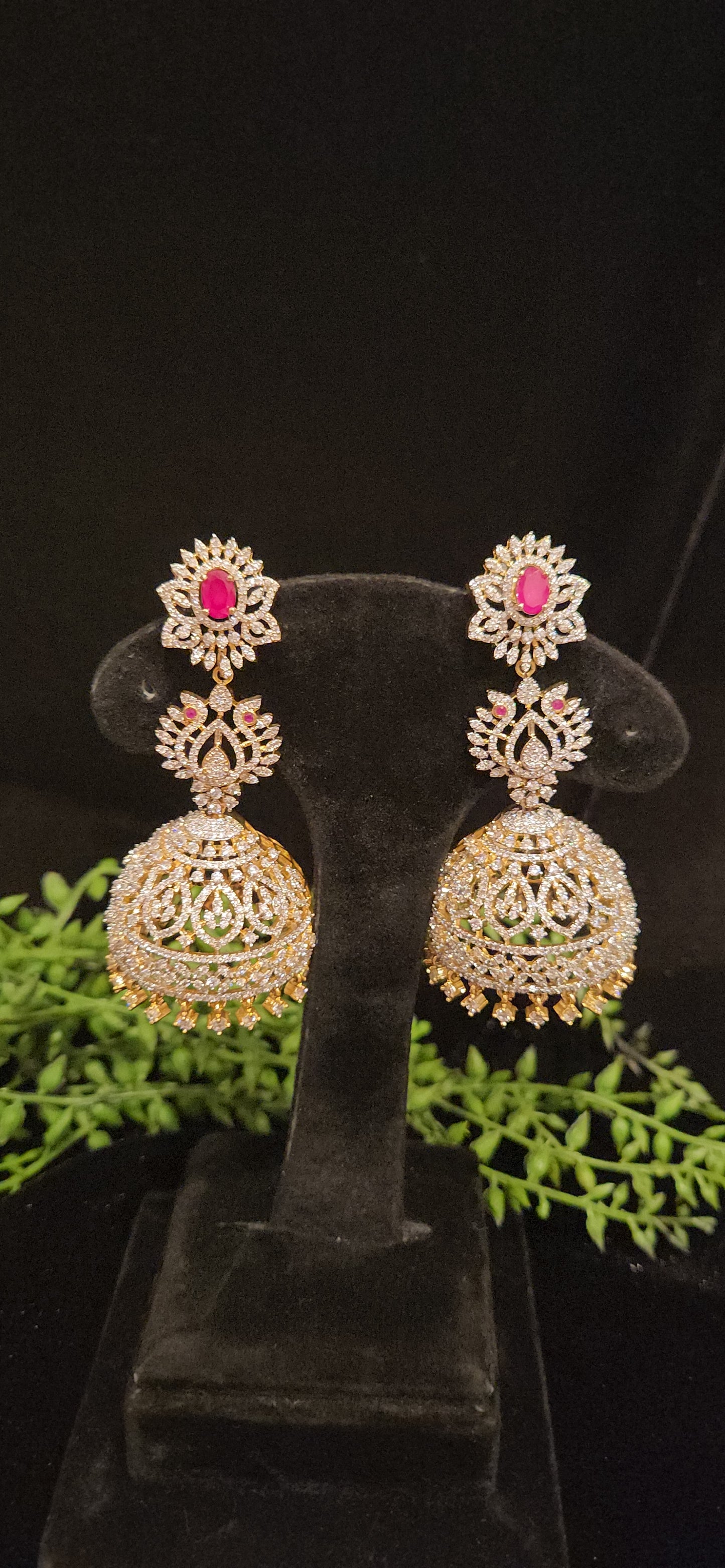 Luxury Stone CZ Bridal Jhumka