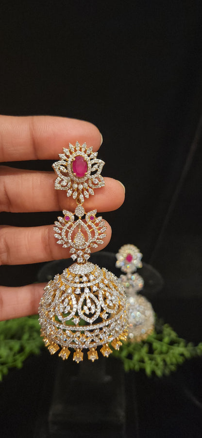 Luxury Stone CZ Bridal Jhumka