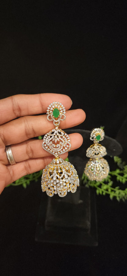 Premium Stone CZ Designer Jhumka