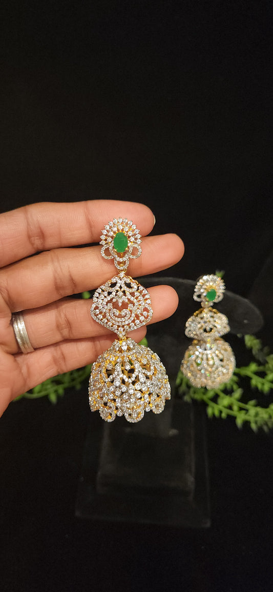 Premium Stone CZ Designer Jhumka