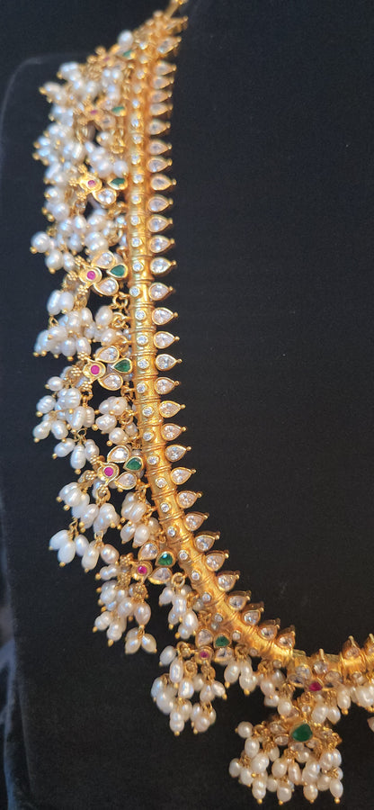 Elegant 92.5 Silver Royal Teardrop Pearl Haram
