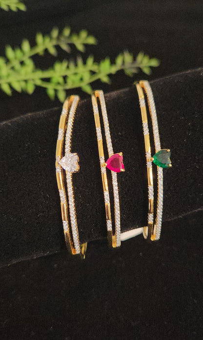 92.5 Silver Openable Stone Bracelets