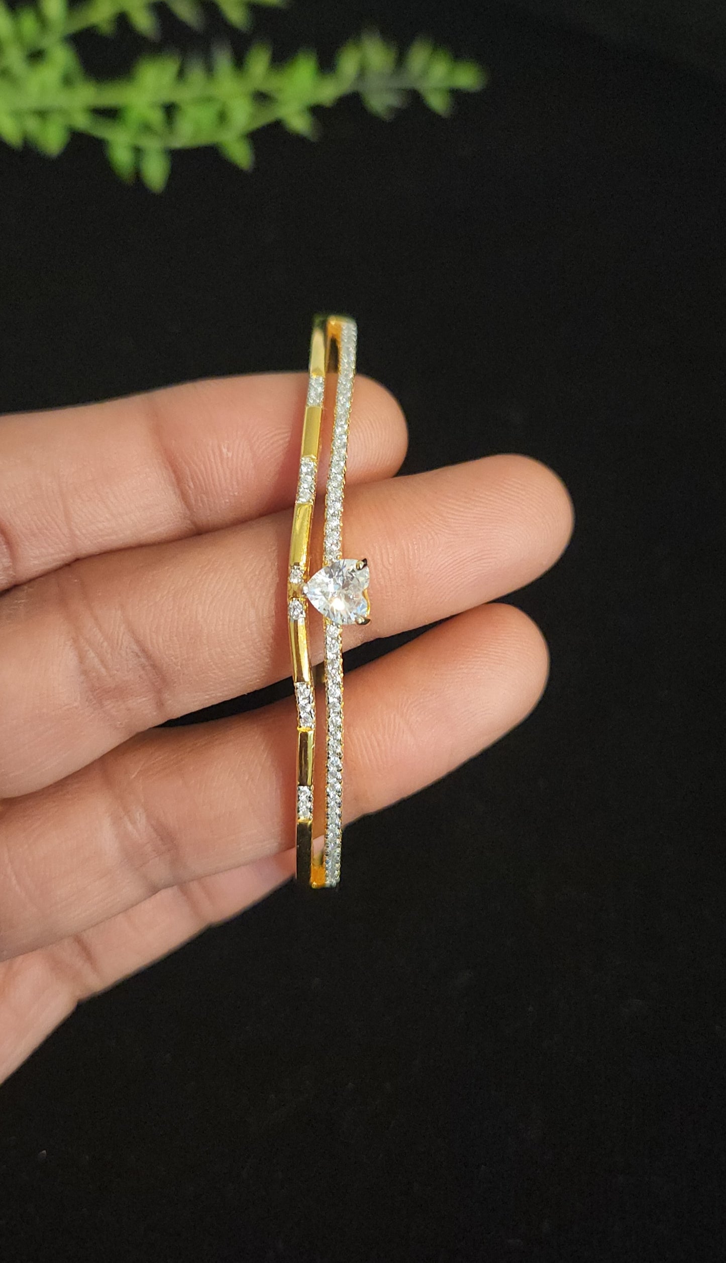 92.5 Silver Openable Stone Bracelets