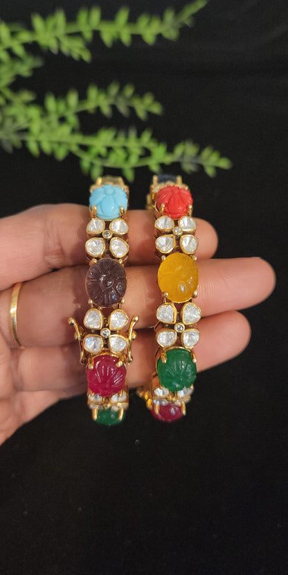 92.5 Silver Royal Navarathna Bangles