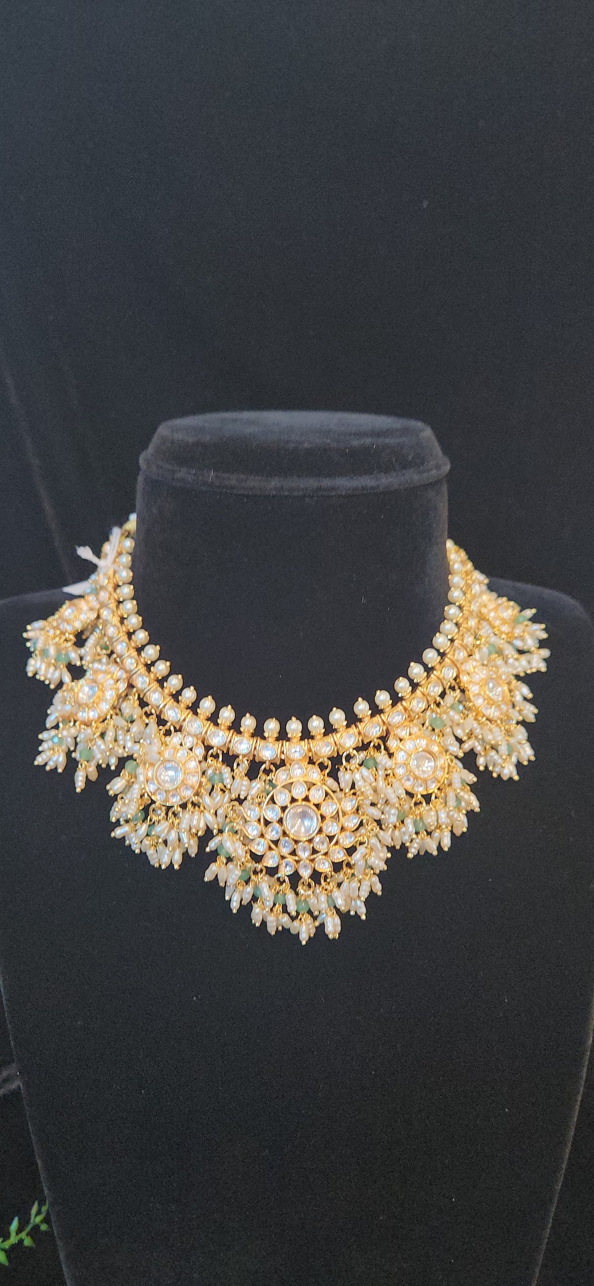 Gold Finish Guttapoosalu Necklace Set