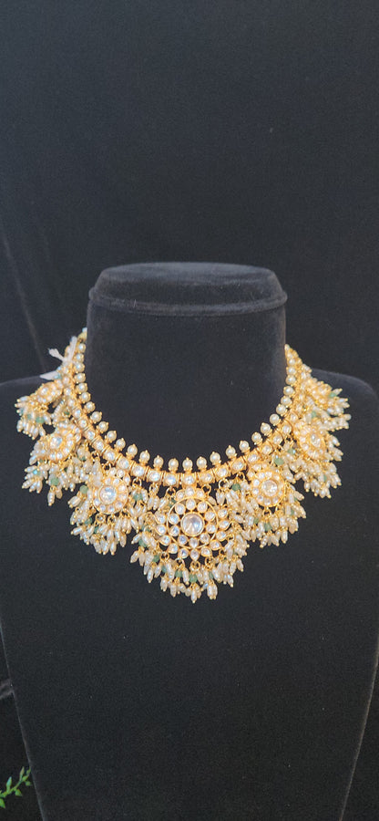 Gold Finish Guttapoosalu Necklace Set
