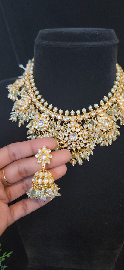 Gold Finish Guttapoosalu Necklace Set