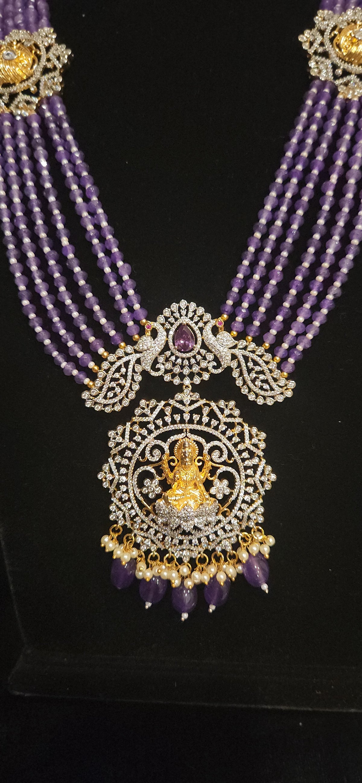Lakshmi CZ Onyx Beads Heritage Haram