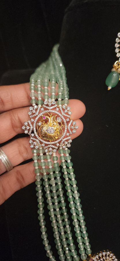 Lakshmi CZ Onyx Beads Heritage Haram