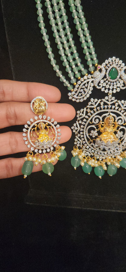 Lakshmi CZ Onyx Beads Heritage Haram