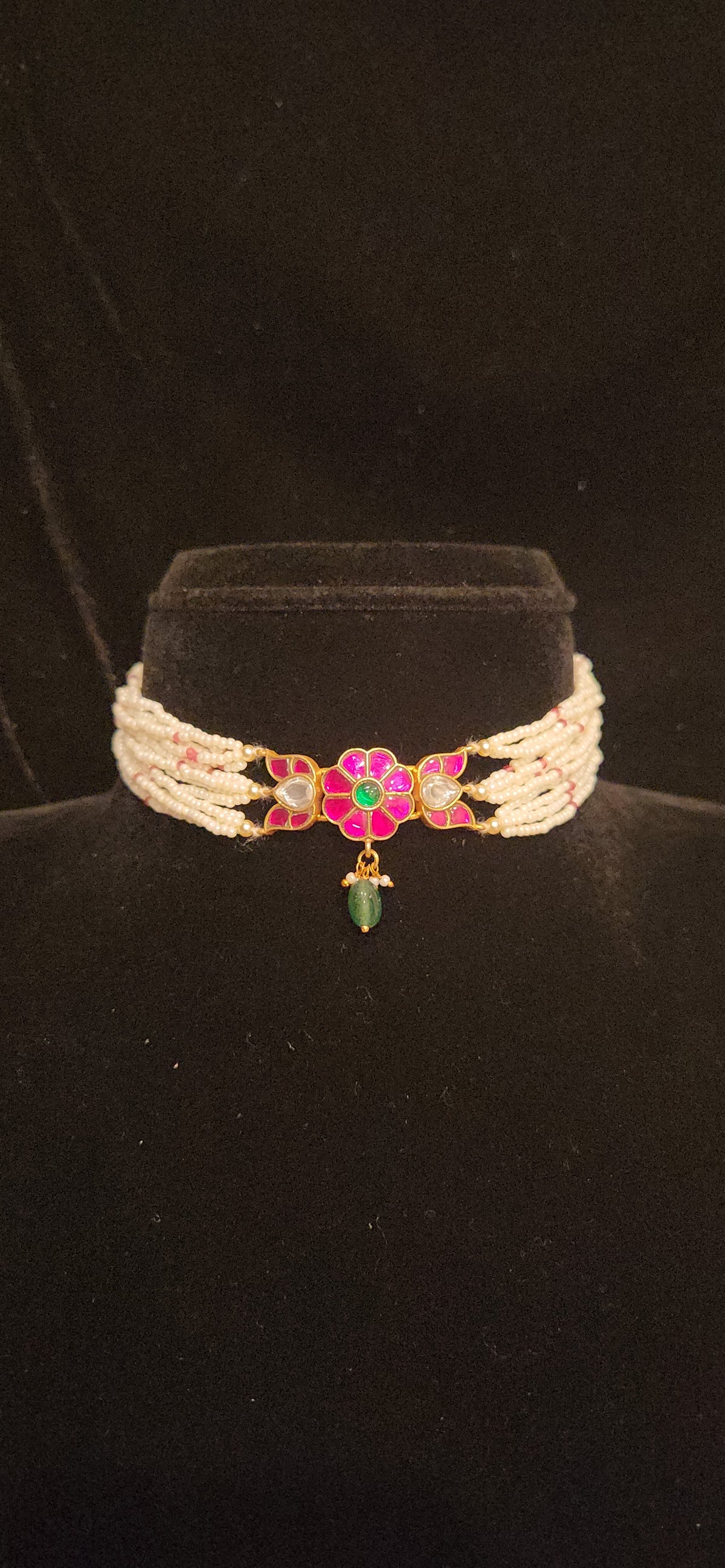 Floral Multicolor Kundan Choker