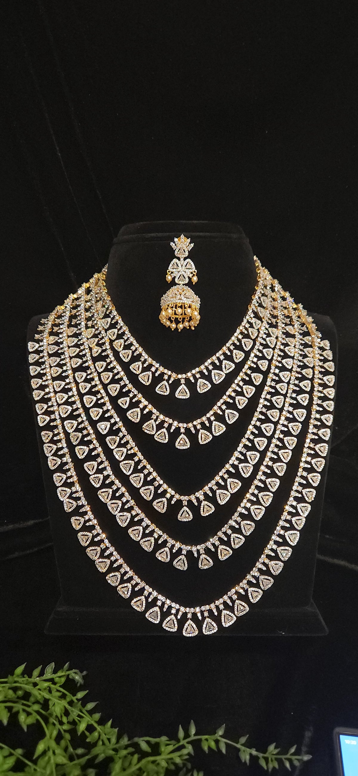 Royal Grandeur 5 Layer CZ Necklace Set