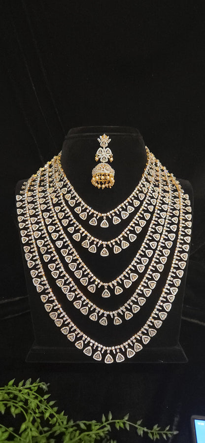 Royal Grandeur 5 Layer CZ Necklace Set